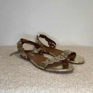 Tabitha Simmons | Bobbin Perforated Lace Slingback Sandals | Size: 39.5 EU